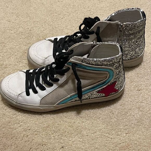 EUC SHUSHOP Sparkly Hightop Sneakers - Picture 5 of 10